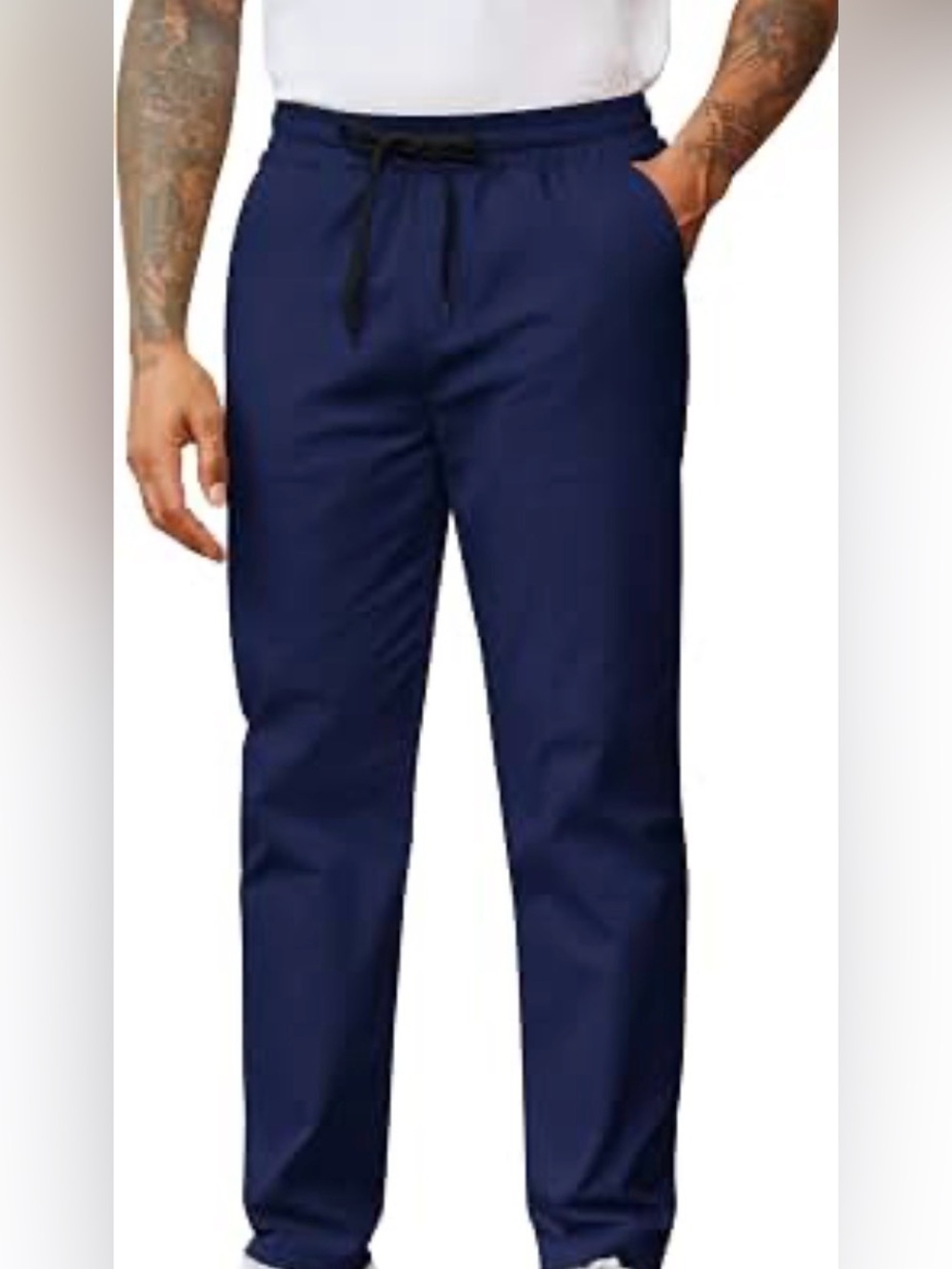 Men's Navy Drawstring Pants